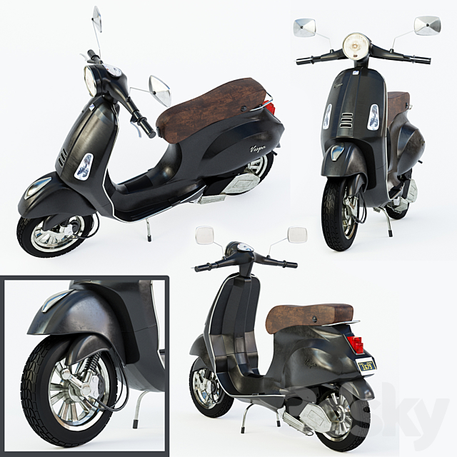 Vespa 05 3DS Max Model - thumbnail 2