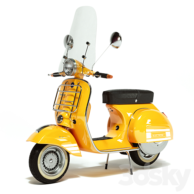 Vespa 3 3DS Max Model - thumbnail 3