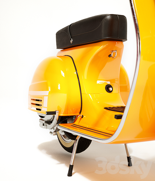 Vespa 3 3DS Max Model - thumbnail 5