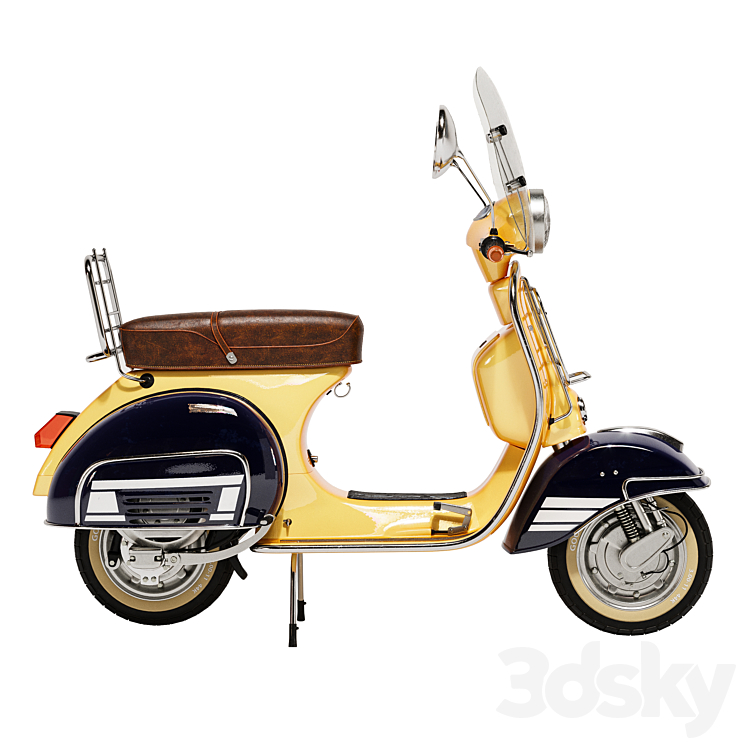 Vespa 5 3DS Max Model - thumbnail 2