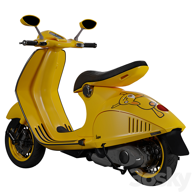 Vespa 946 3DS Max Model - thumbnail 2