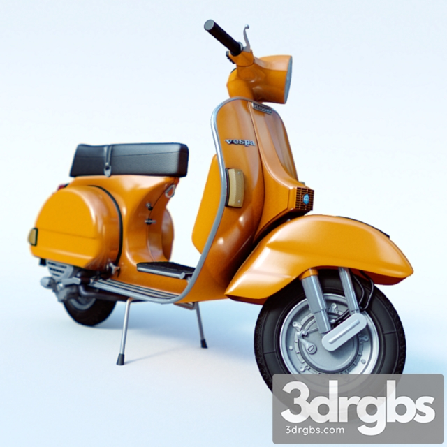 Vespa P200e 1 3dsmax Download - thumbnail 1