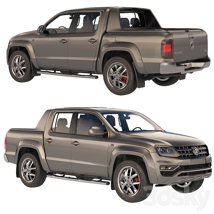 Volkswagen Amarok 2019 3DS Max Model - thumbnail 2