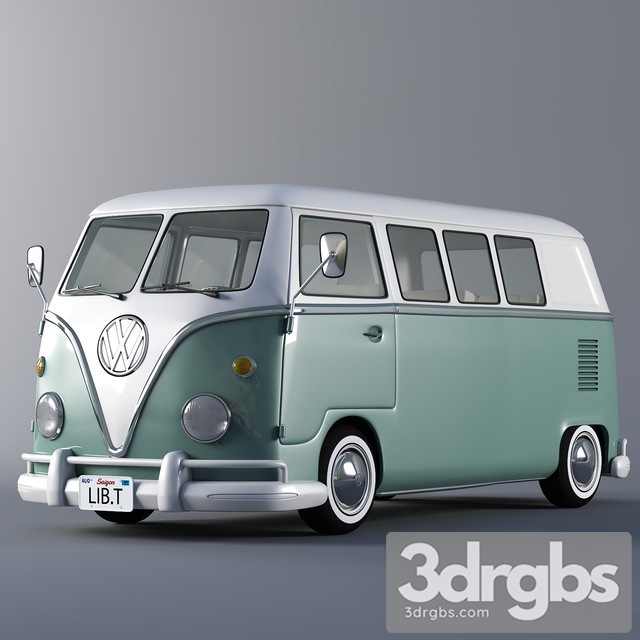 Volkswagen Bus 3dsmax Download - thumbnail 1