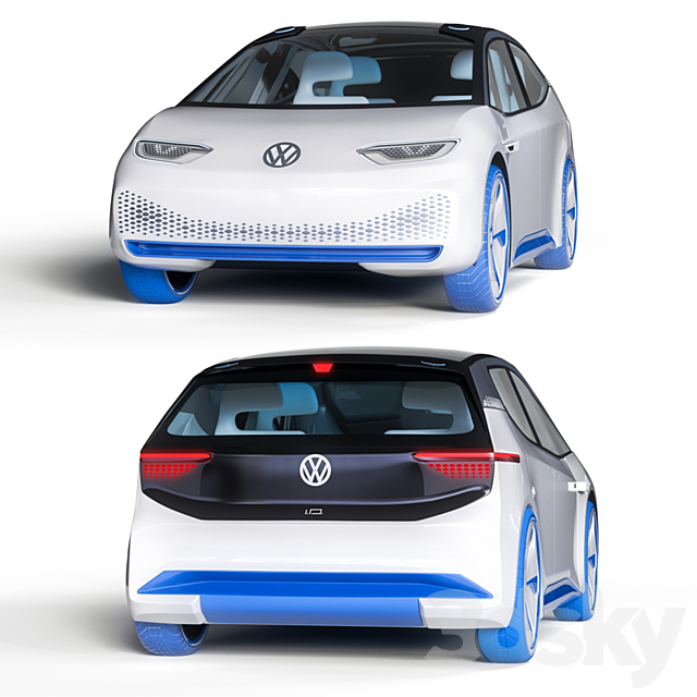 Volkswagen ID 2020 3DS Max Model - thumbnail 2