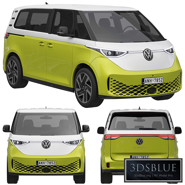 Volkswagen ID. Buzz 2023 3DS Max - thumbnail 3