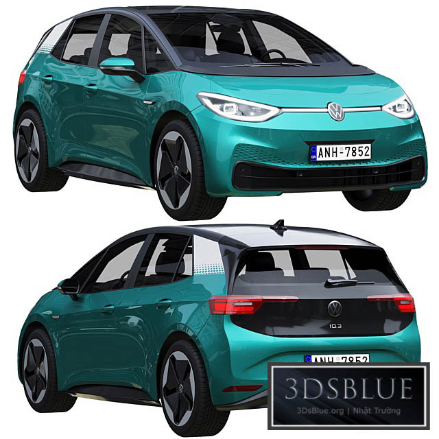 Volkswagen ID3 2021 3DS Max - thumbnail 3