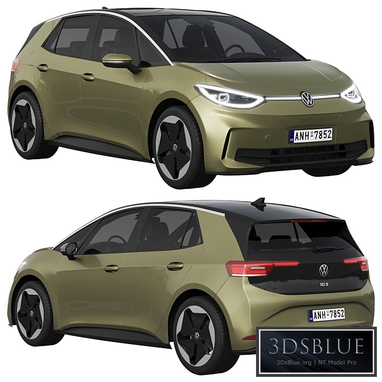 Volkswagen ID3 2024 3DS Max - thumbnail 3