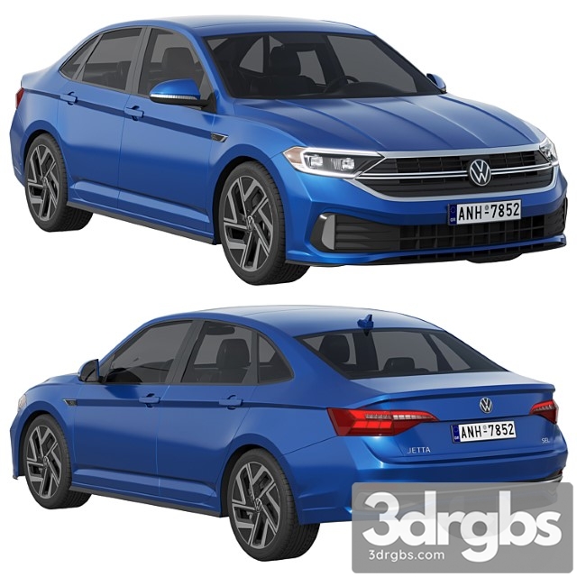 Volkswagen jetta 2022 3dsmax Download - thumbnail 1