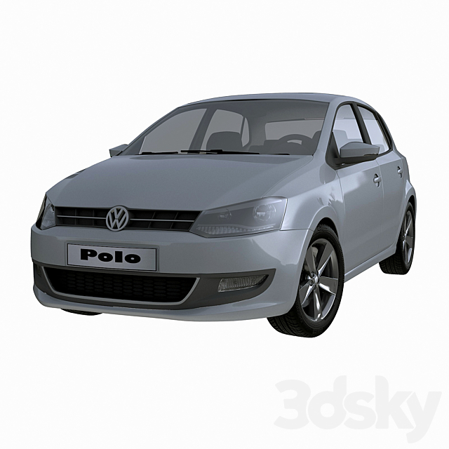 Volkswagen Polo 5doors 2010 3DS Max Model - thumbnail 2