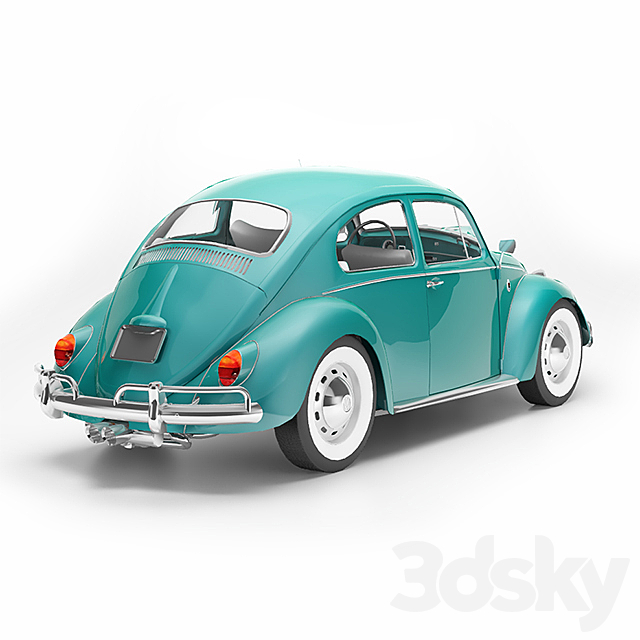 volkswagen sedan 1300 1963 3DS Max Model - thumbnail 2