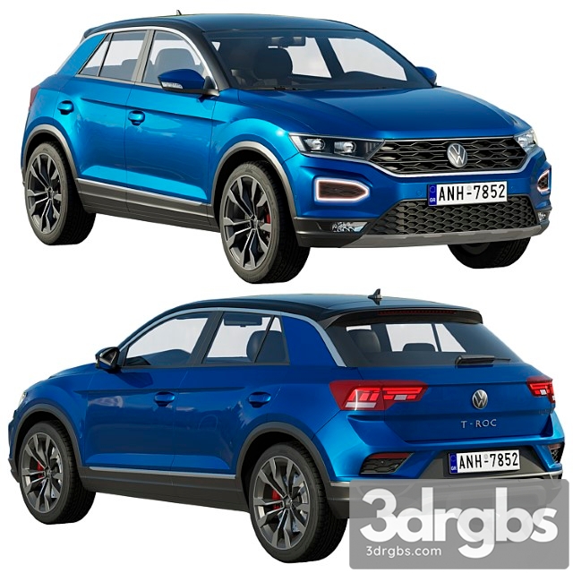 Volkswagen T Roc 3dsmax Download - thumbnail 1