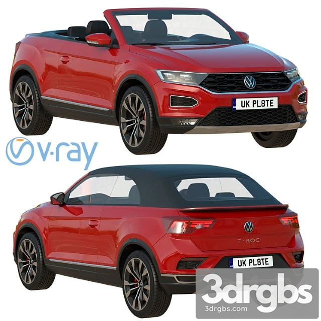 Volkswagen t-roc cabriolet 3dsmax Download - thumbnail 1