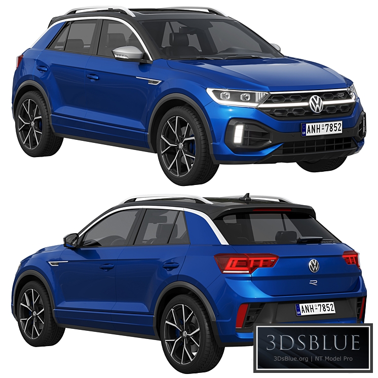 Volkswagen T-Roc R 2022 3DS Max - thumbnail 3