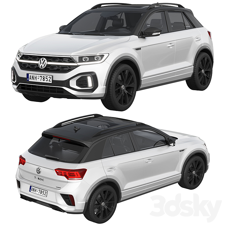 Volkswagen T-Roc R-line 2022 3DS Max Model - thumbnail 2