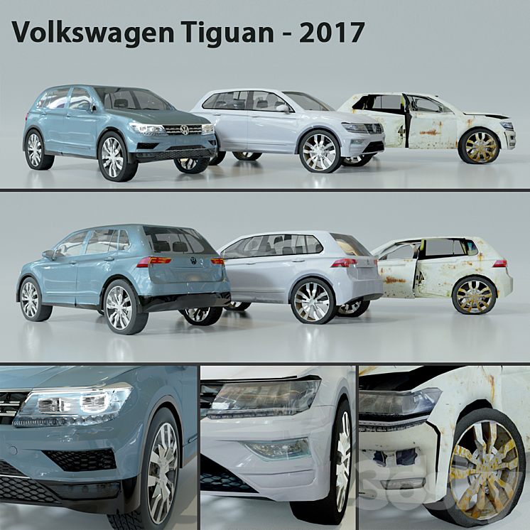 Volkswagen-tiguan_2017 3DS Max - thumbnail 1