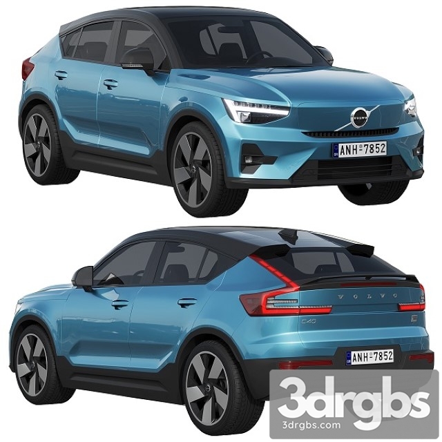 Volvo C 40 Recharge 3dsmax Download - thumbnail 1