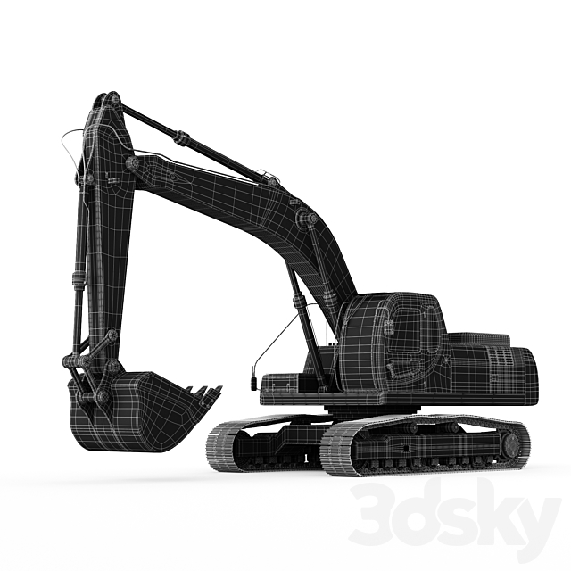 Volvo EC290 Excavator 3DSMax File - thumbnail 3