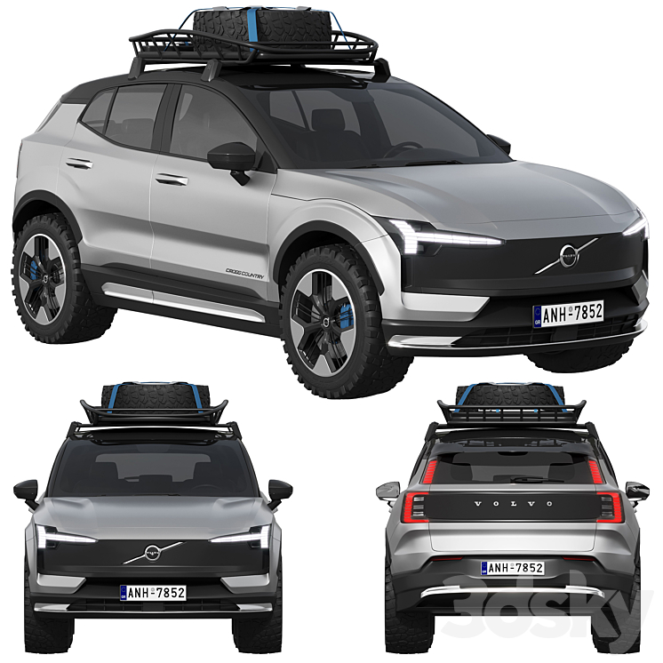 Volvo EX30 Cross Country 3DS Max Model - thumbnail 1