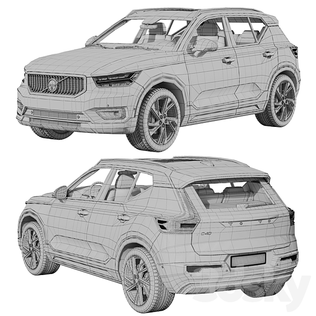 Volvo XC40 _ XC40 recharge 2020 3DSMax File - thumbnail 3