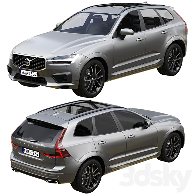 Volvo XC60 R-Design 3DS Max Model - thumbnail 2