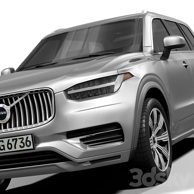 VOLVO XC90 2022 3DS Max Model - thumbnail 2