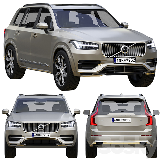 Volvo XC90 3DSMax File - thumbnail 1