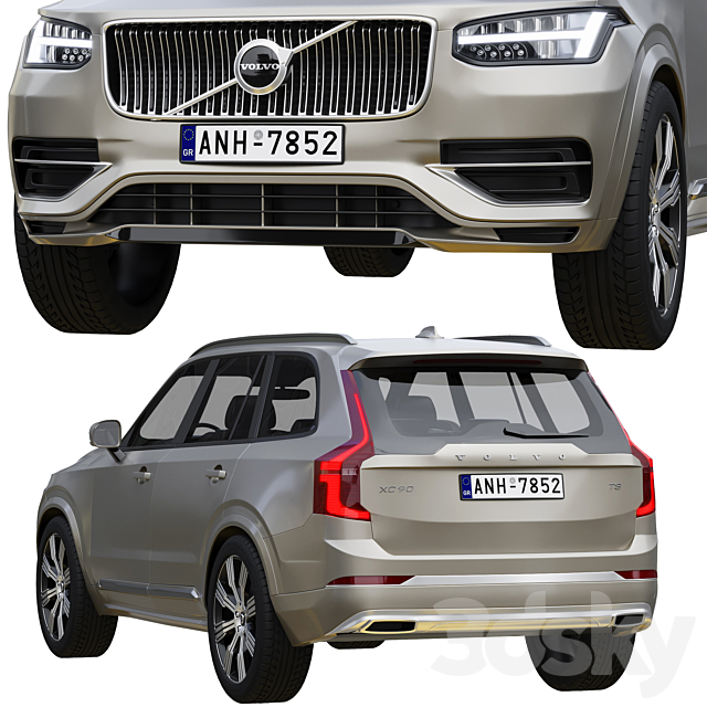 Volvo XC90 3DSMax File - thumbnail 4