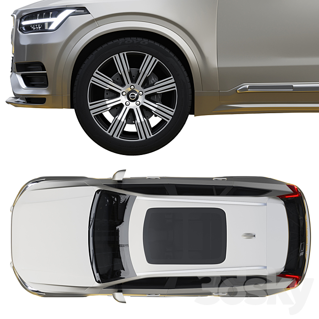 Volvo XC90 3DSMax File - thumbnail 5