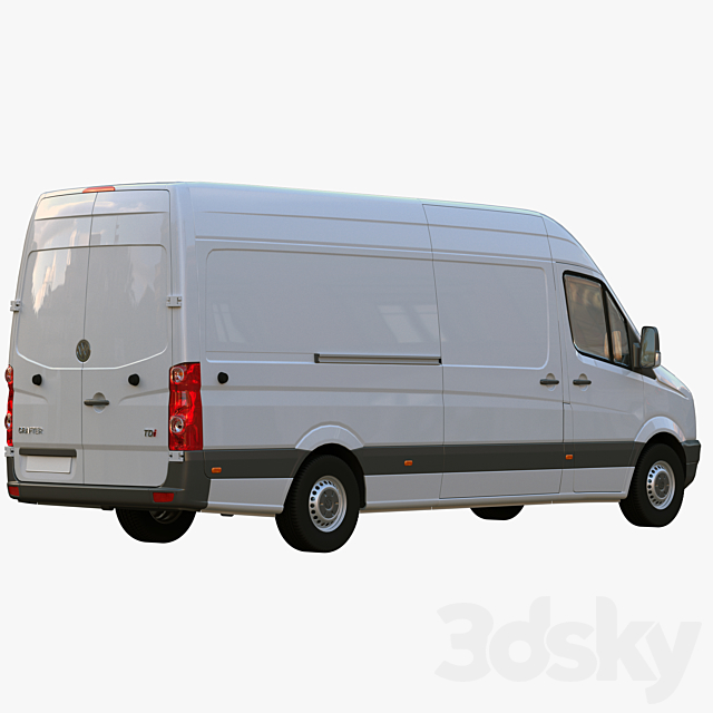 VW Crafter Box 3DS Max Model - thumbnail 3