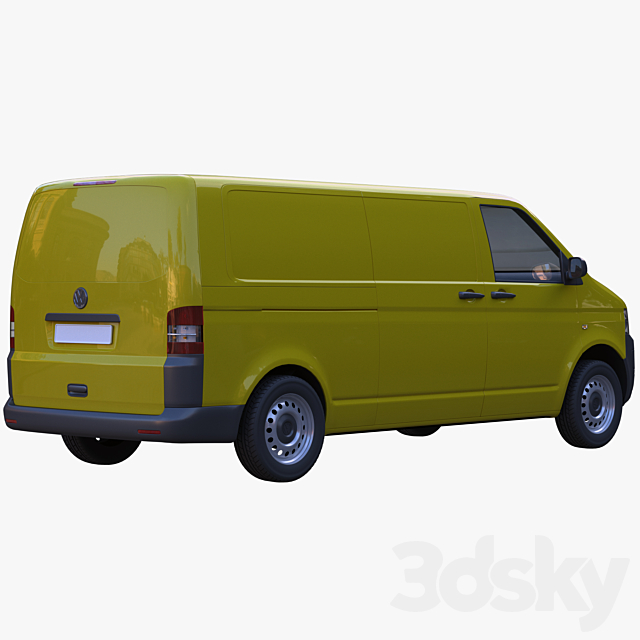 VW Transpoter T5 Cargo LBW 3DS Max Model - thumbnail 2