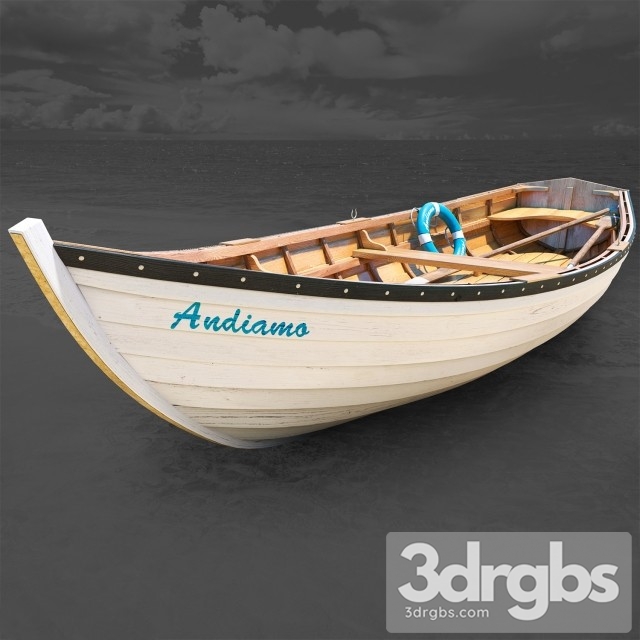 Wooden Boat 3dsmax Download - thumbnail 1