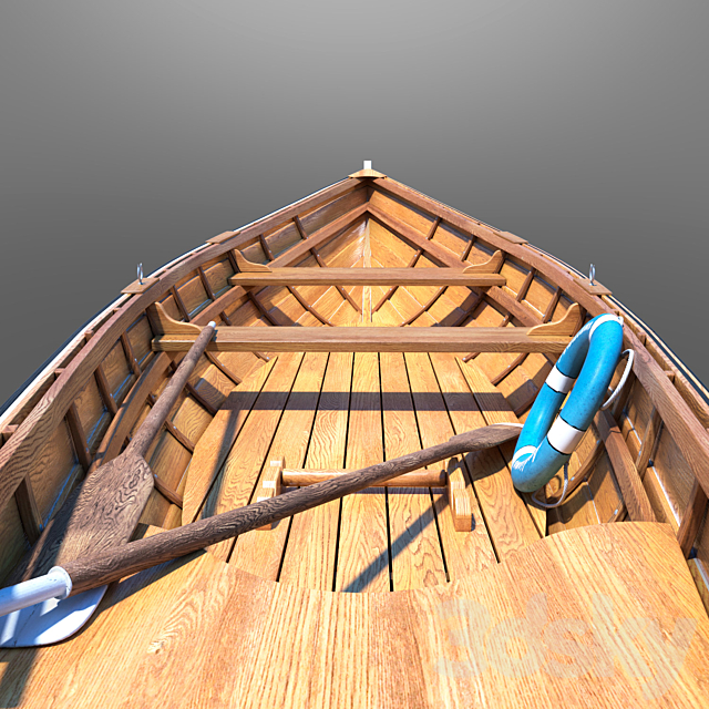 wooden Boat 3DSMax File - thumbnail 2