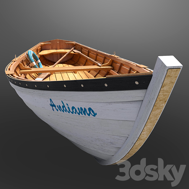 wooden Boat 3DSMax File - thumbnail 3