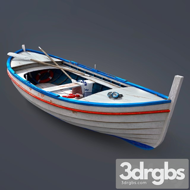 Wooden boat_2 3dsmax Download - thumbnail 1