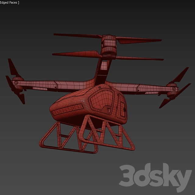 Workhorse Surefly Air taxi 3DS Max Model - thumbnail 5