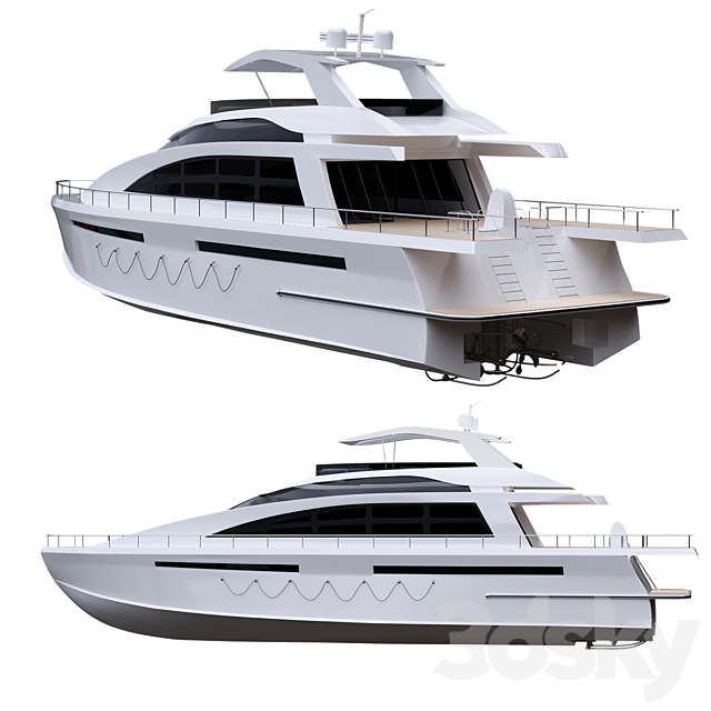 Yacht 3DSMax File - thumbnail 2