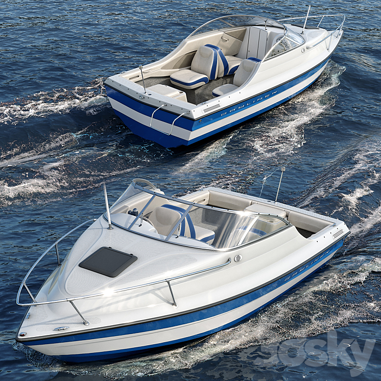 Yacht. Boat. bayliner 3DS Max Model - thumbnail 1