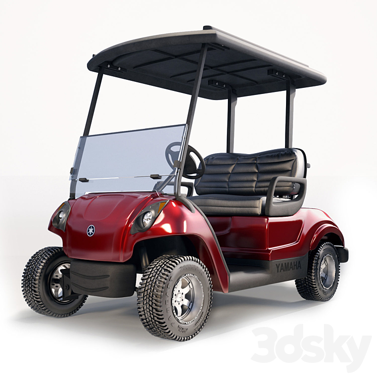 Yamaha Golf Car 3DS Max Model - thumbnail 1