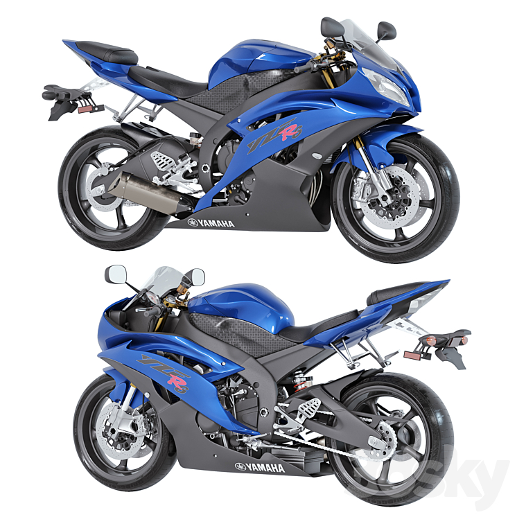 Yamaha YZF-R6 3DS Max Model - thumbnail 1