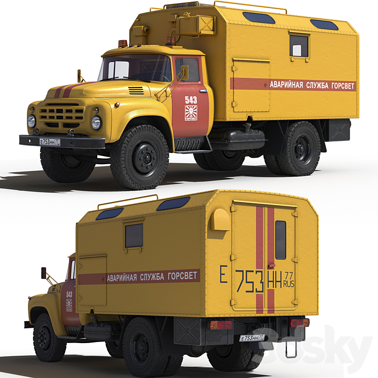 Zil 130 Gorsvet 3DS Max - thumbnail 1