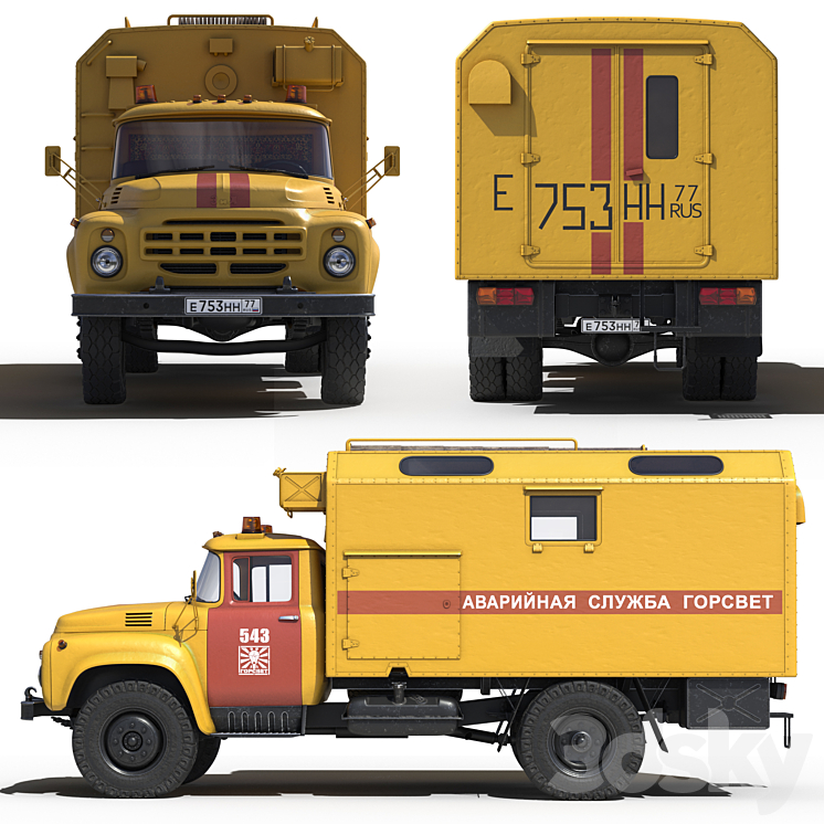 Zil 130 Gorsvet 3DS Max - thumbnail 2