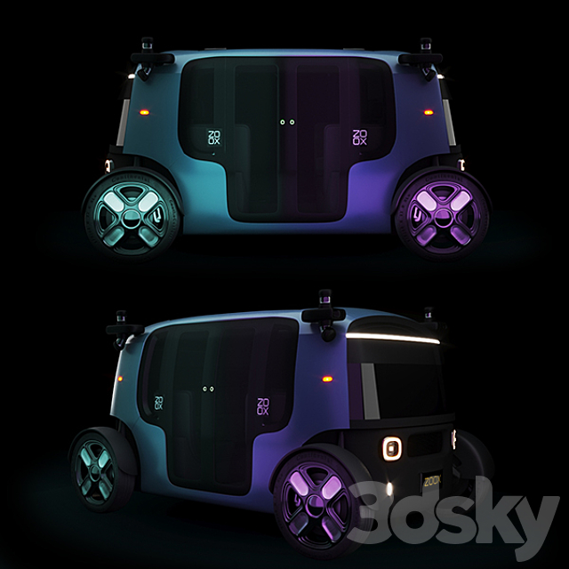 Zoox Smart Car 3DS Max Model - thumbnail 2