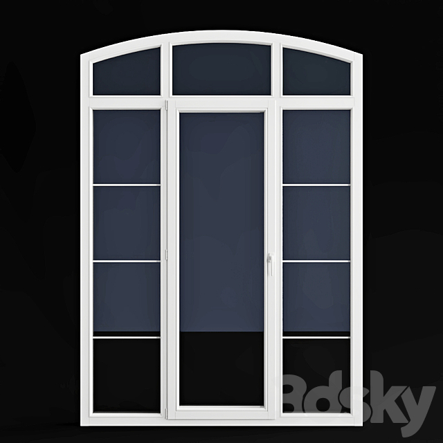 A set of arched windows _ doors 3DS Max Model - thumbnail 3