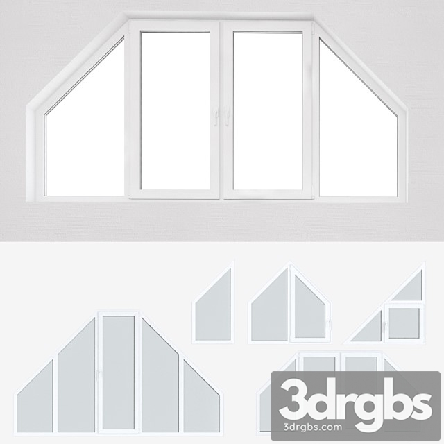 A set of plastic windows 13 3dsmax Download - thumbnail 1