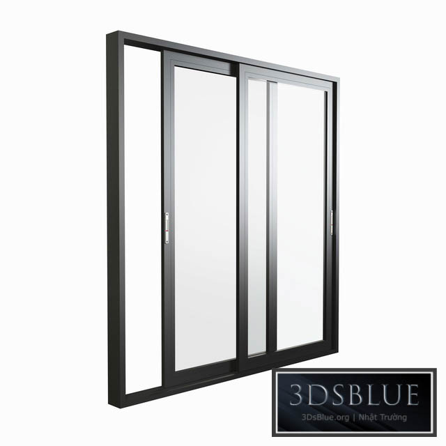 Aluminium Sliding Door & Window 3DS Max - thumbnail 3