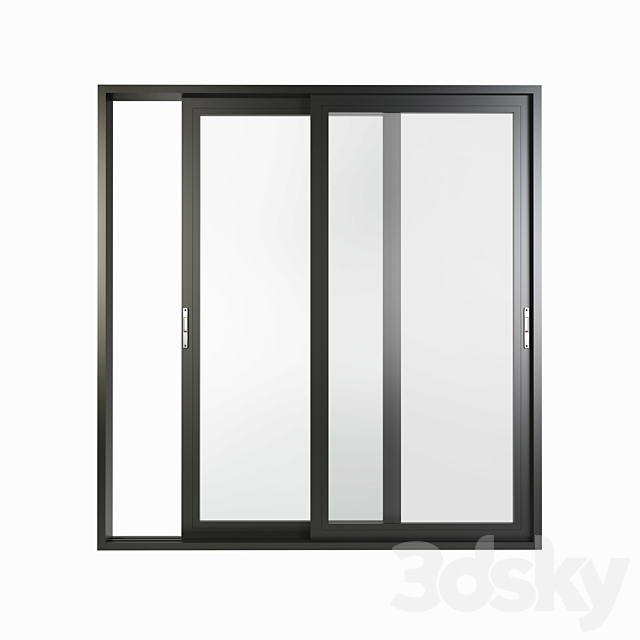 Aluminium Sliding Door & Window 3DSMax File - thumbnail 4