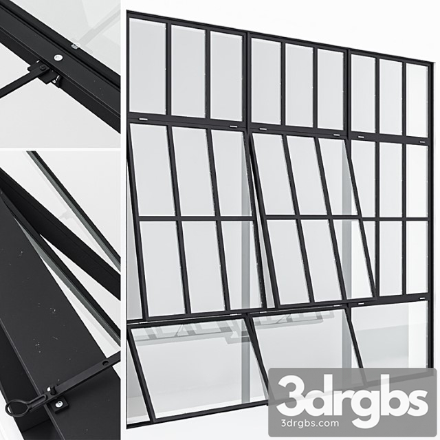 Aluminium Window 17 3dsmax Download - thumbnail 1