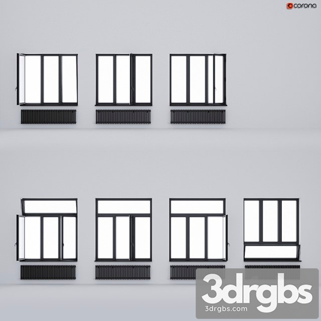 Aluminum Windows Alumil 3dsmax Download - thumbnail 1