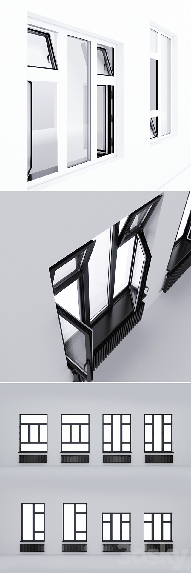 Aluminum windows ALUMIL 3DSMax File - thumbnail 3